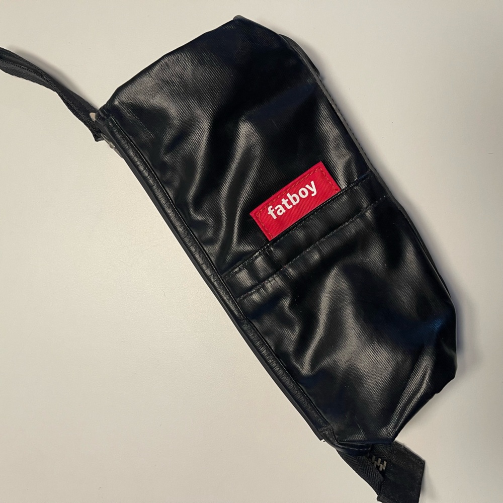 Fatboy Black cosmetics Bag with Red Accent